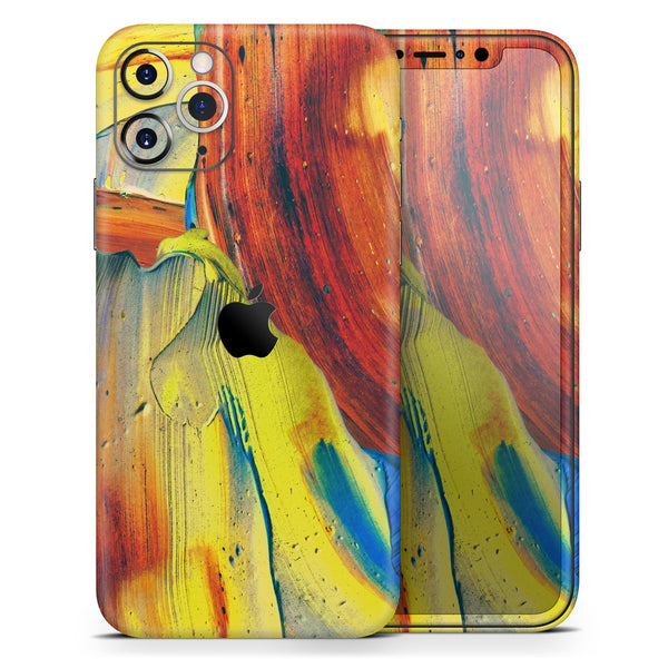 Liquid Abstract Paint Remix V54 - Skin-Kit compatible with the Apple iPhone 12, 12 Pro Max, 12 Mini, 11 Pro or 11 Pro Max (All iPhones Available)