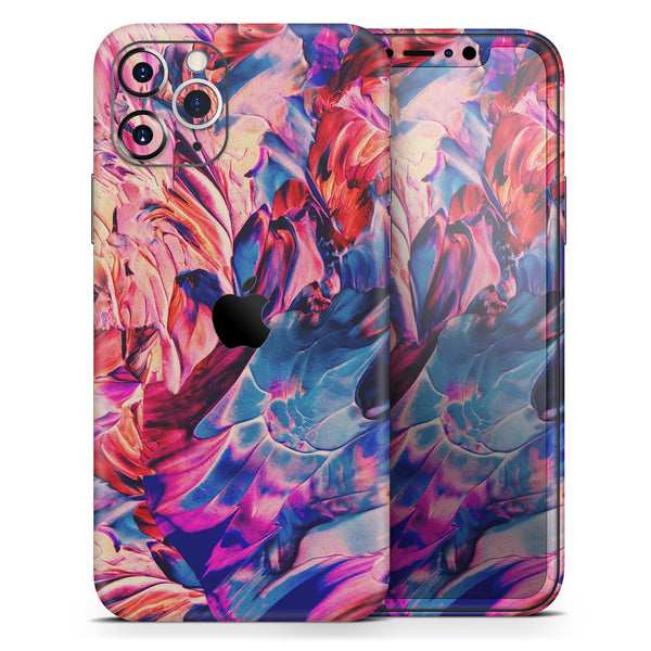 Liquid Abstract Paint Remix V56 - Skin-Kit compatible with the Apple iPhone 12, 12 Pro Max, 12 Mini, 11 Pro or 11 Pro Max (All iPhones Available)