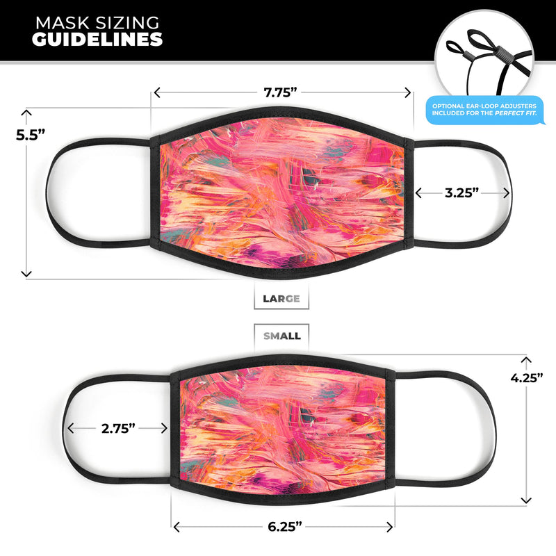 Liquid Abstract Paint Remix V61 - Made in USA Mouth Cover Unisex Anti-Dust Cotton Blend Reusable & Washable Face Mask with Adjustable Sizing for Adult or Child