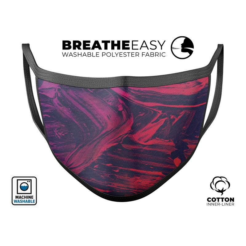Liquid Abstract Paint Remix V67 - Made in USA Mouth Cover Unisex Anti-Dust Cotton Blend Reusable & Washable Face Mask with Adjustable Sizing for Adult or Child