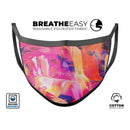Liquid Abstract Paint Remix V68 - Made in USA Mouth Cover Unisex Anti-Dust Cotton Blend Reusable & Washable Face Mask with Adjustable Sizing for Adult or Child