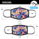 Liquid Abstract Paint Remix V94 - Made in USA Mouth Cover Unisex Anti-Dust Cotton Blend Reusable & Washable Face Mask with Adjustable Sizing for Adult or Child