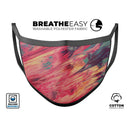 Liquid Abstract Paint Remix V96 - Made in USA Mouth Cover Unisex Anti-Dust Cotton Blend Reusable & Washable Face Mask with Adjustable Sizing for Adult or Child