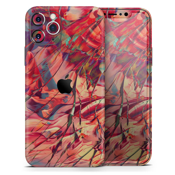 Liquid Abstract Paint Remix V9 - Skin-Kit compatible with the Apple iPhone 12, 12 Pro Max, 12 Mini, 11 Pro or 11 Pro Max (All iPhones Available)