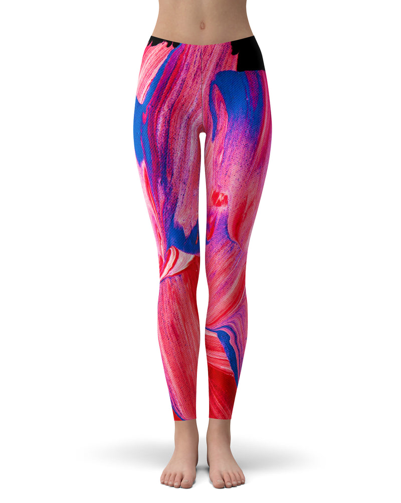Liquid Abstract Paint V10 - All Over Print Womens Leggings / Yoga or Workout Pants