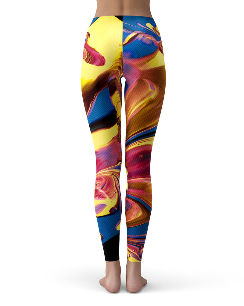 Liquid Abstract Paint V11 - All Over Print Womens Leggings / Yoga or Workout Pants
