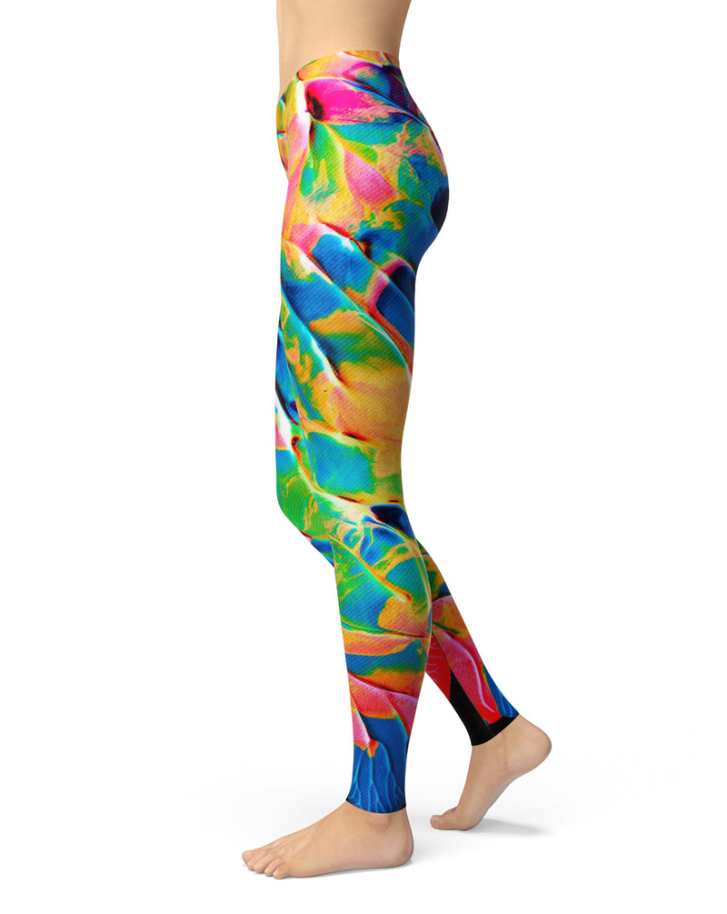 Liquid Abstract Paint V14 - All Over Print Womens Leggings / Yoga or Workout Pants