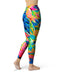 Liquid Abstract Paint V14 - All Over Print Womens Leggings / Yoga or Workout Pants