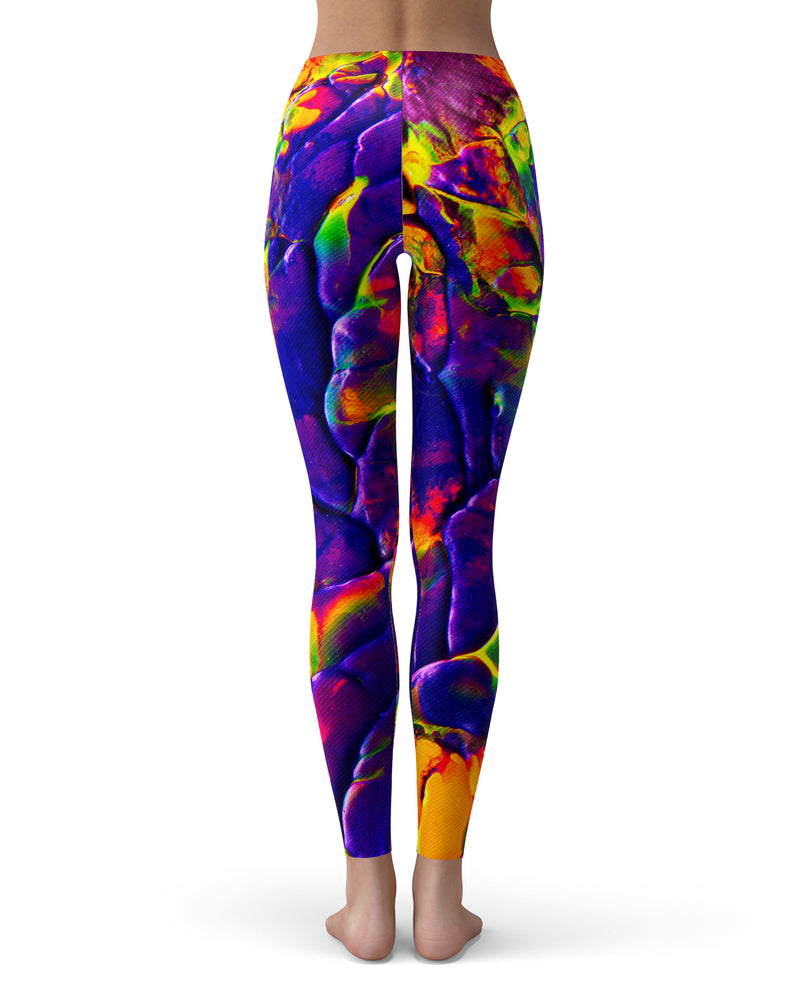 Liquid Abstract Paint V16 - All Over Print Womens Leggings / Yoga or Workout Pants