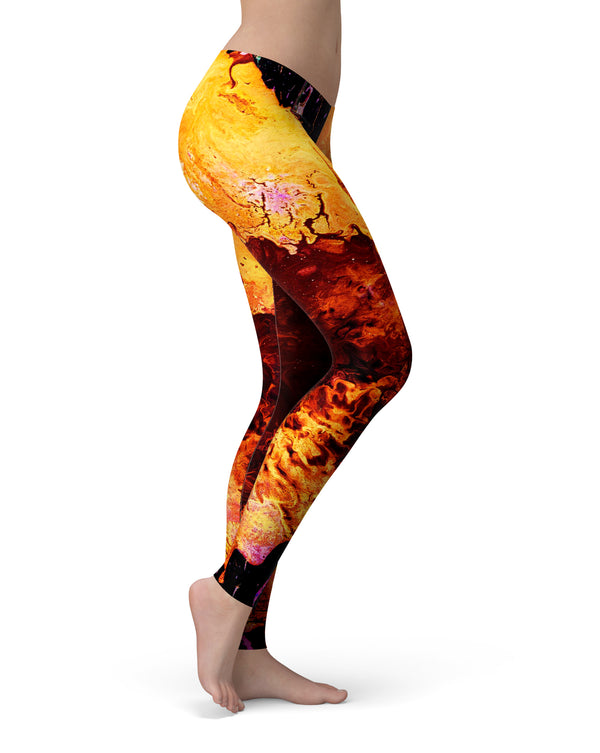 Liquid Abstract Paint V18 - All Over Print Womens Leggings / Yoga or Workout Pants