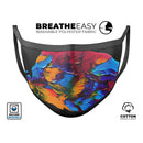 Liquid Abstract Paint V19 - Made in USA Mouth Cover Unisex Anti-Dust Cotton Blend Reusable & Washable Face Mask with Adjustable Sizing for Adult or Child