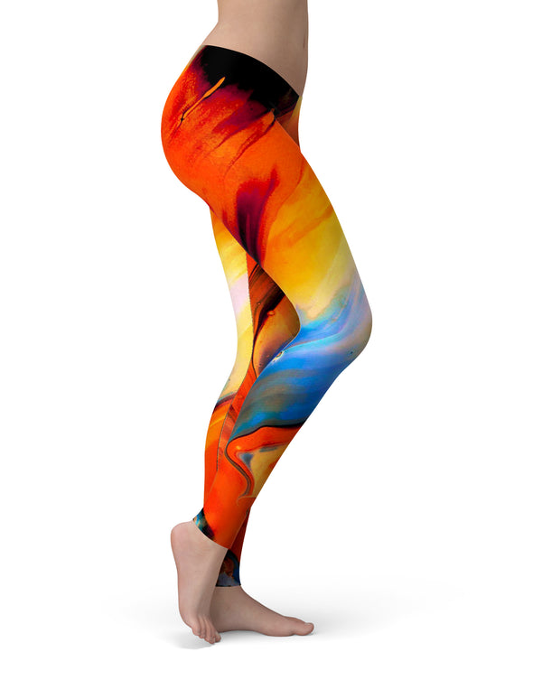 Liquid Abstract Paint V1 - All Over Print Womens Leggings / Yoga or Workout Pants