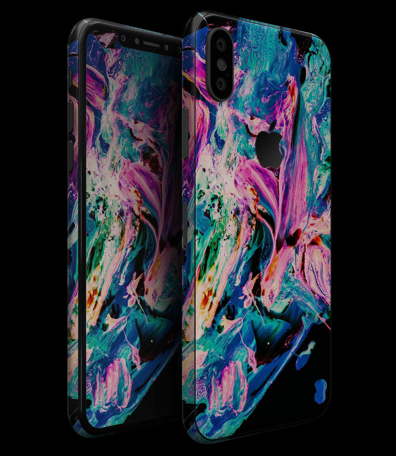 Liquid Abstract Paint V20 - iPhone XS MAX, XS/X, 8/8+, 7/7+, 5/5S/SE Skin-Kit (All iPhones Avaiable)