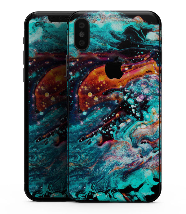 Liquid Abstract Paint V21 - iPhone XS MAX, XS/X, 8/8+, 7/7+, 5/5S/SE Skin-Kit (All iPhones Avaiable)