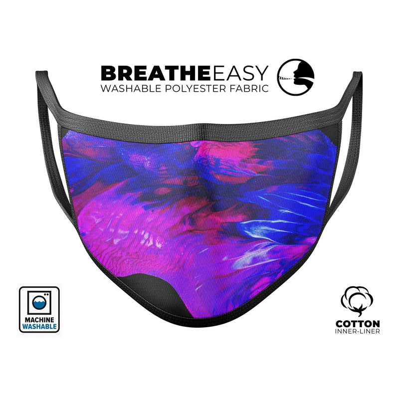 Liquid Abstract Paint V22 - Made in USA Mouth Cover Unisex Anti-Dust Cotton Blend Reusable & Washable Face Mask with Adjustable Sizing for Adult or Child
