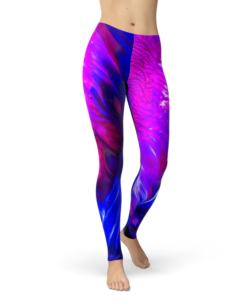 Liquid Abstract Paint V22 - All Over Print Womens Leggings / Yoga or Workout Pants
