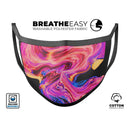 Liquid Abstract Paint V24 - Made in USA Mouth Cover Unisex Anti-Dust Cotton Blend Reusable & Washable Face Mask with Adjustable Sizing for Adult or Child