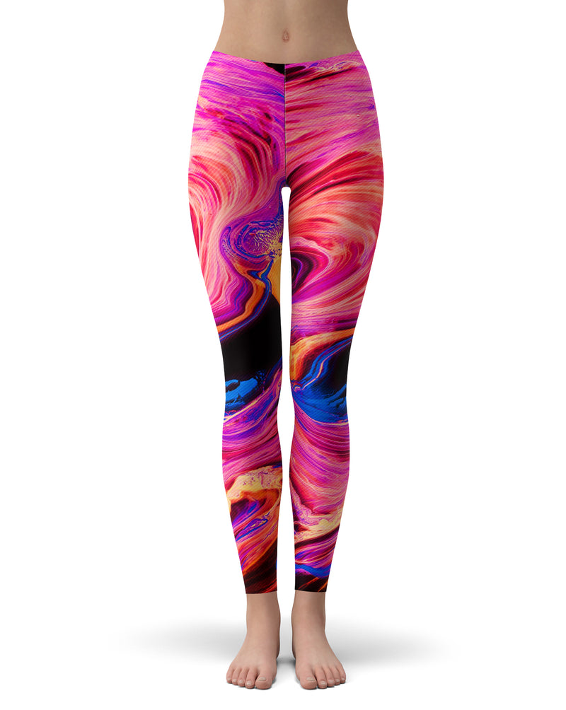 Liquid Abstract Paint V24 - All Over Print Womens Leggings / Yoga or Workout Pants