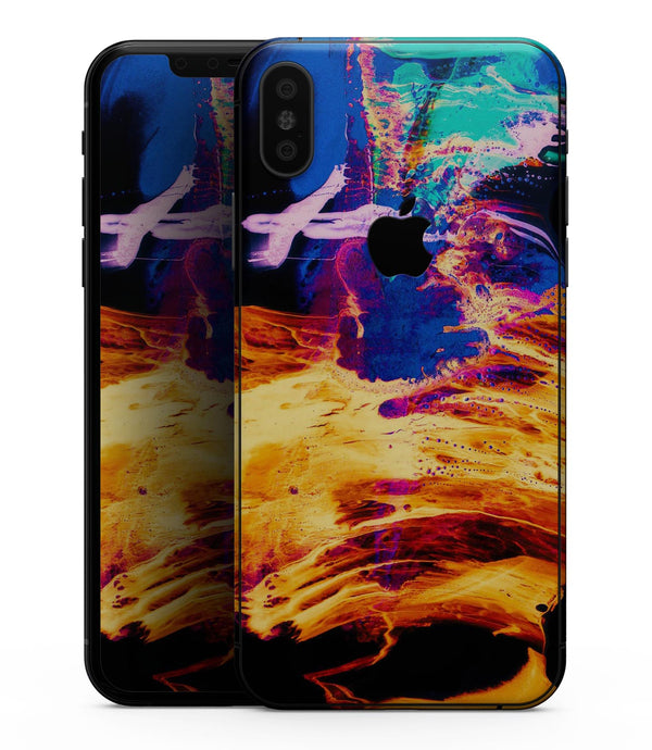 Liquid Abstract Paint V26 - iPhone XS MAX, XS/X, 8/8+, 7/7+, 5/5S/SE Skin-Kit (All iPhones Avaiable)