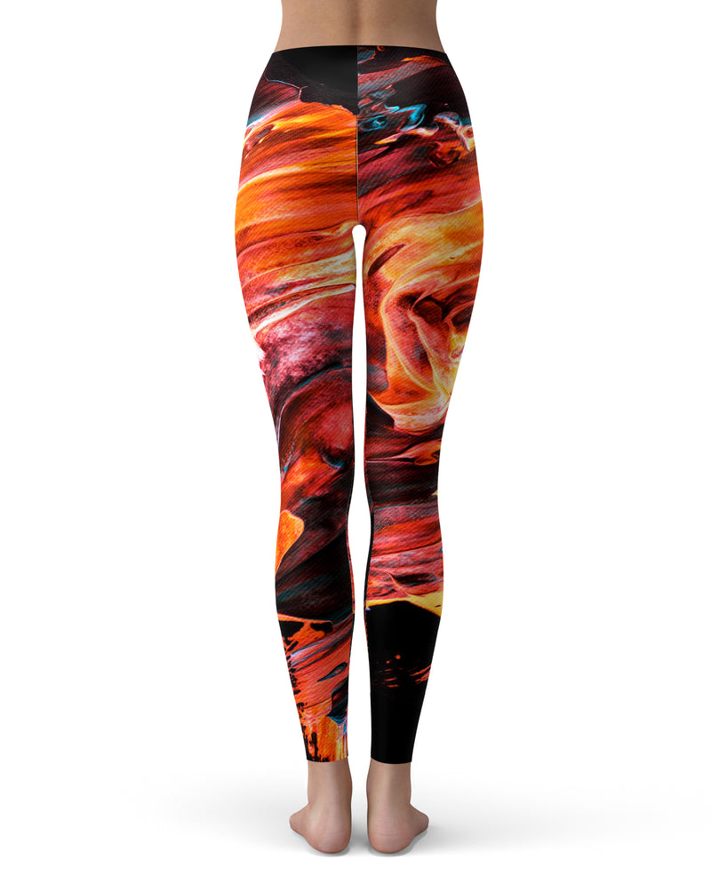 Liquid Abstract Paint V27 - All Over Print Womens Leggings / Yoga or Workout Pants