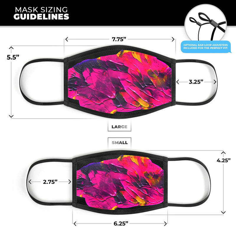 Liquid Abstract Paint V29 - Made in USA Mouth Cover Unisex Anti-Dust Cotton Blend Reusable & Washable Face Mask with Adjustable Sizing for Adult or Child