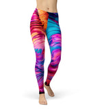 Liquid Abstract Paint V2 - All Over Print Womens Leggings / Yoga or Workout Pants