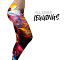 Liquid Abstract Paint V33 - All Over Print Womens Leggings / Yoga or Workout Pants