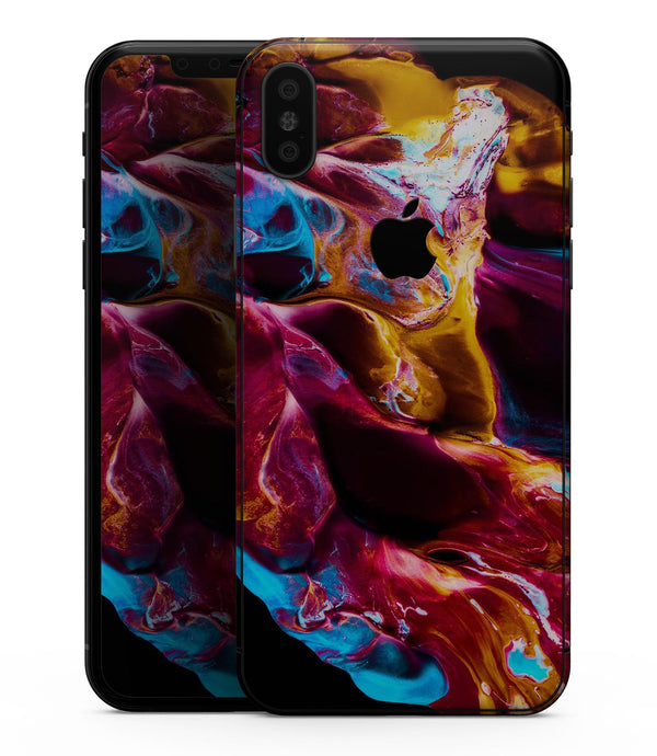 Liquid Abstract Paint V33 - iPhone XS MAX, XS/X, 8/8+, 7/7+, 5/5S/SE Skin-Kit (All iPhones Avaiable)