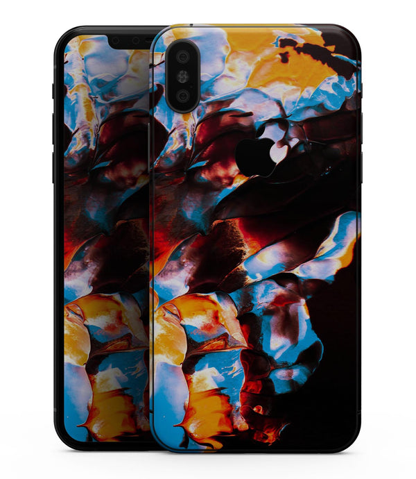 Liquid Abstract Paint V34 - iPhone XS MAX, XS/X, 8/8+, 7/7+, 5/5S/SE Skin-Kit (All iPhones Avaiable)