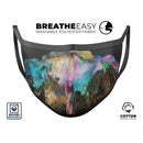 Liquid Abstract Paint V36 - Made in USA Mouth Cover Unisex Anti-Dust Cotton Blend Reusable & Washable Face Mask with Adjustable Sizing for Adult or Child