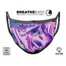 Liquid Abstract Paint V37 - Made in USA Mouth Cover Unisex Anti-Dust Cotton Blend Reusable & Washable Face Mask with Adjustable Sizing for Adult or Child