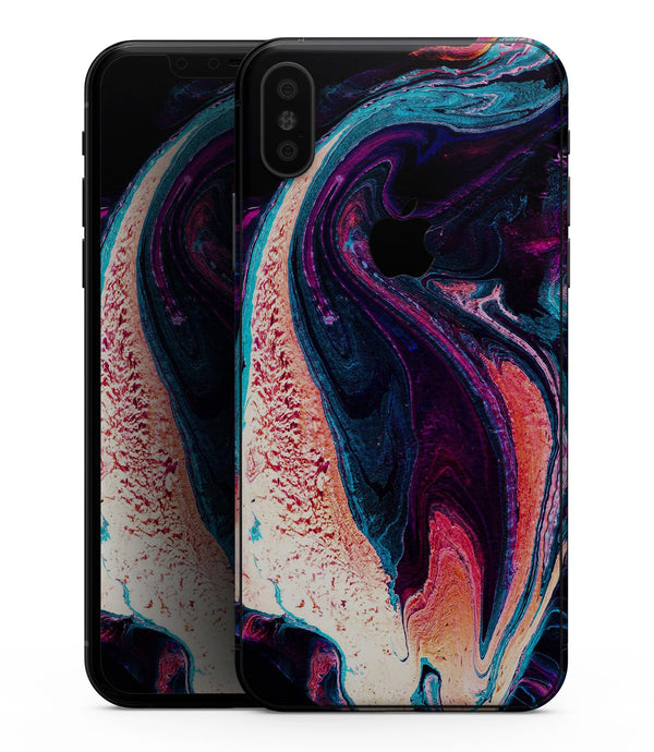 Liquid Abstract Paint V38 - iPhone XS MAX, XS/X, 8/8+, 7/7+, 5/5S/SE Skin-Kit (All iPhones Avaiable)