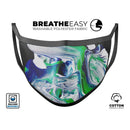 Liquid Abstract Paint V39 - Made in USA Mouth Cover Unisex Anti-Dust Cotton Blend Reusable & Washable Face Mask with Adjustable Sizing for Adult or Child