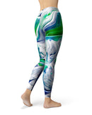 Liquid Abstract Paint V39 - All Over Print Womens Leggings / Yoga or Workout Pants