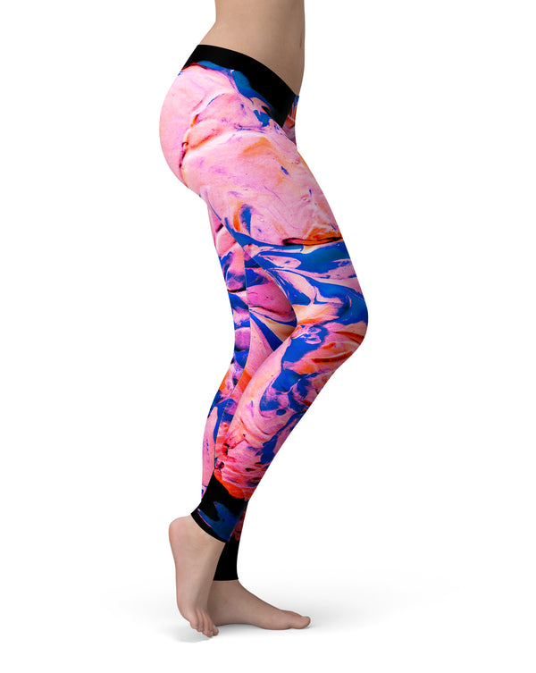 Liquid Abstract Paint V3 - All Over Print Womens Leggings / Yoga or Workout Pants