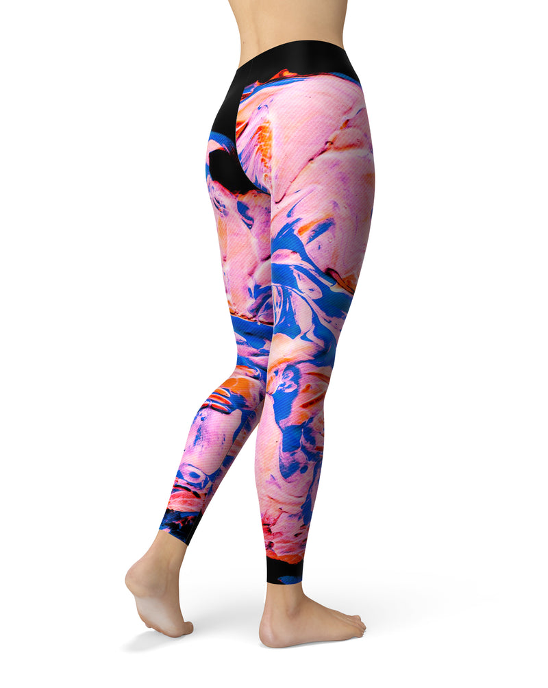 Liquid Abstract Paint V3 - All Over Print Womens Leggings / Yoga or Workout Pants