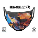 Liquid Abstract Paint V40 - Made in USA Mouth Cover Unisex Anti-Dust Cotton Blend Reusable & Washable Face Mask with Adjustable Sizing for Adult or Child