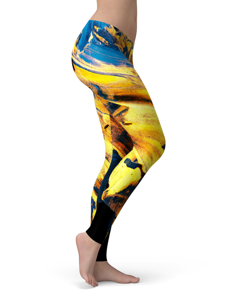 Liquid Abstract Paint V43 - All Over Print Womens Leggings / Yoga or Workout Pants