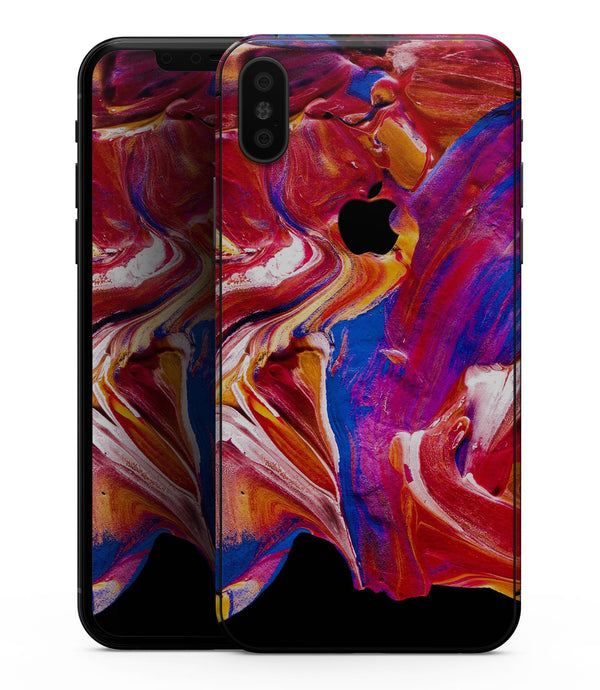 Liquid Abstract Paint V44 - iPhone XS MAX, XS/X, 8/8+, 7/7+, 5/5S/SE Skin-Kit (All iPhones Avaiable)