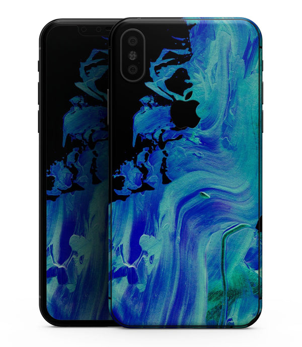 Liquid Abstract Paint V46 - iPhone XS MAX, XS/X, 8/8+, 7/7+, 5/5S/SE Skin-Kit (All iPhones Avaiable)