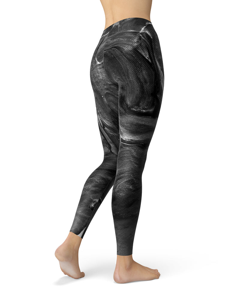 Liquid Abstract Paint V55 - All Over Print Womens Leggings / Yoga or Workout Pants