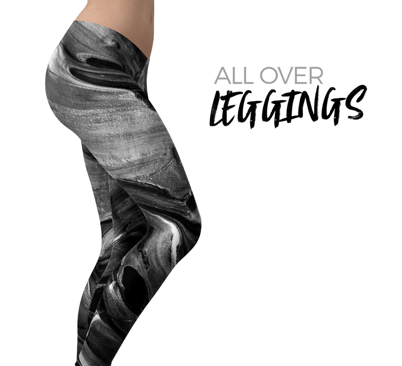 Liquid Abstract Paint V57 - All Over Print Womens Leggings / Yoga or Workout Pants
