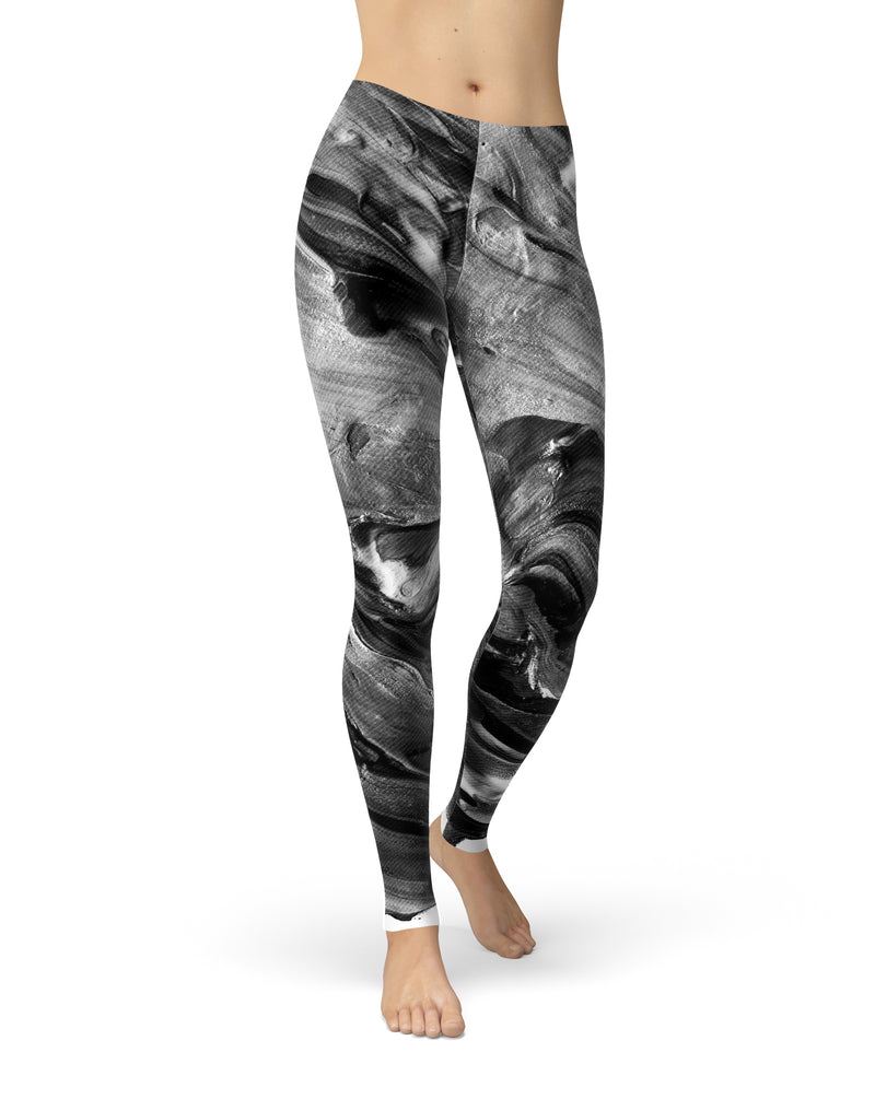 Liquid Abstract Paint V57 - All Over Print Womens Leggings / Yoga or Workout Pants