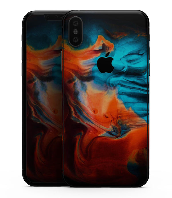 Liquid Abstract Paint V64 - iPhone XS MAX, XS/X, 8/8+, 7/7+, 5/5S/SE Skin-Kit (All iPhones Avaiable)