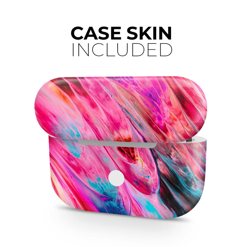 Liquid Abstract Paint V67 - Full Body Skin Decal Wrap Kit for the Wireless Bluetooth Apple Airpods Pro, AirPods Gen 1 or Gen 2 with Wireless Charging