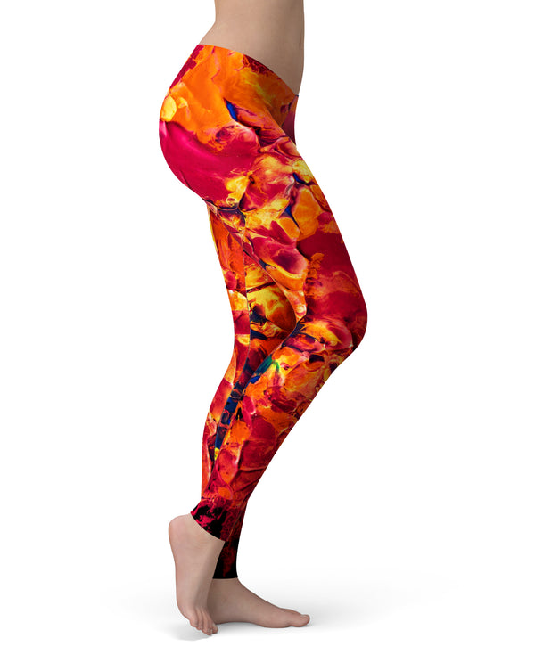 Liquid Abstract Paint V6 - All Over Print Womens Leggings / Yoga or Workout Pants