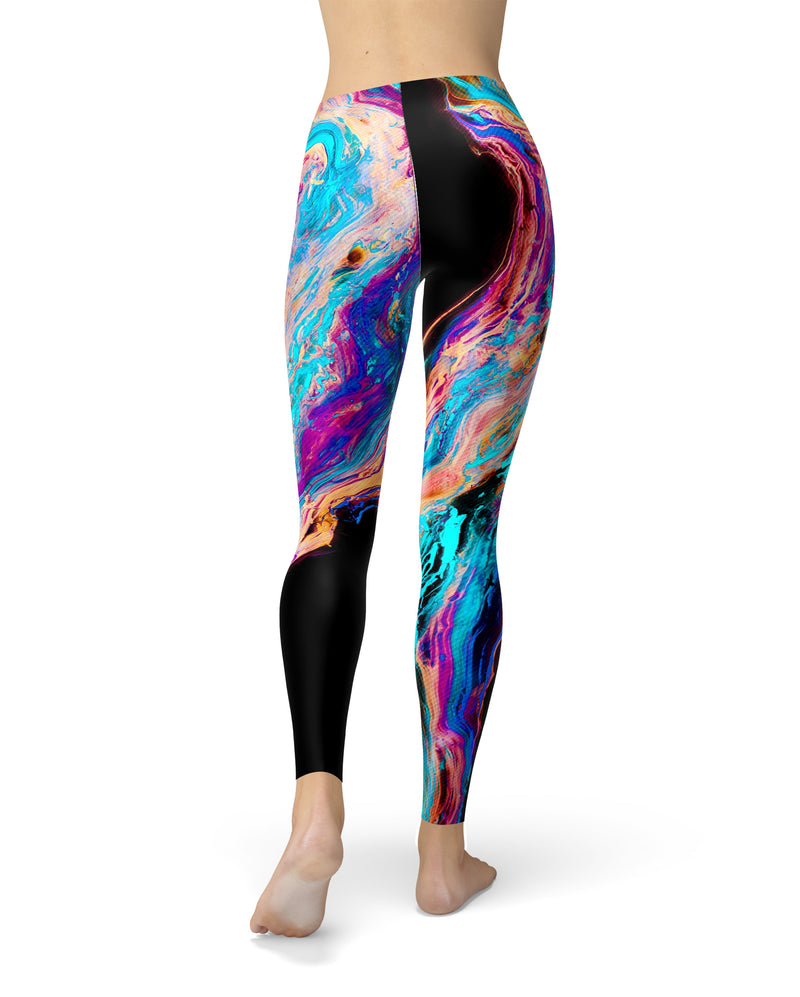 Liquid Abstract Paint V71 - All Over Print Womens Leggings / Yoga