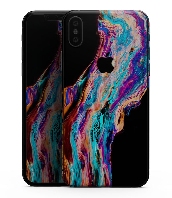 Liquid Abstract Paint V71 - iPhone XS MAX, XS/X, 8/8+, 7/7+, 5/5S/SE Skin-Kit (All iPhones Avaiable)