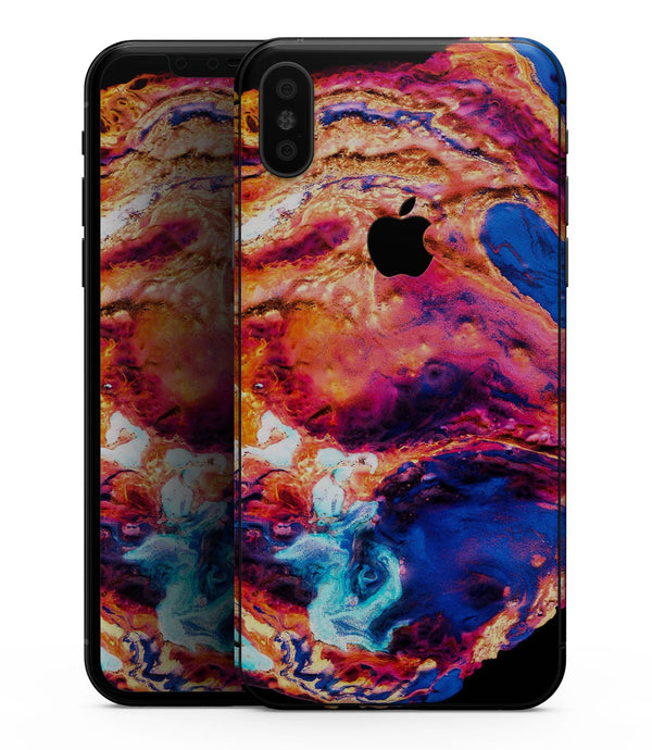 Liquid Abstract Paint V72 - iPhone XS MAX, XS/X, 8/8+, 7/7+, 5/5S/SE Skin-Kit (All iPhones Avaiable)