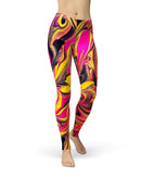 Liquid Abstract Paint V79 - All Over Print Womens Leggings / Yoga or Workout Pants